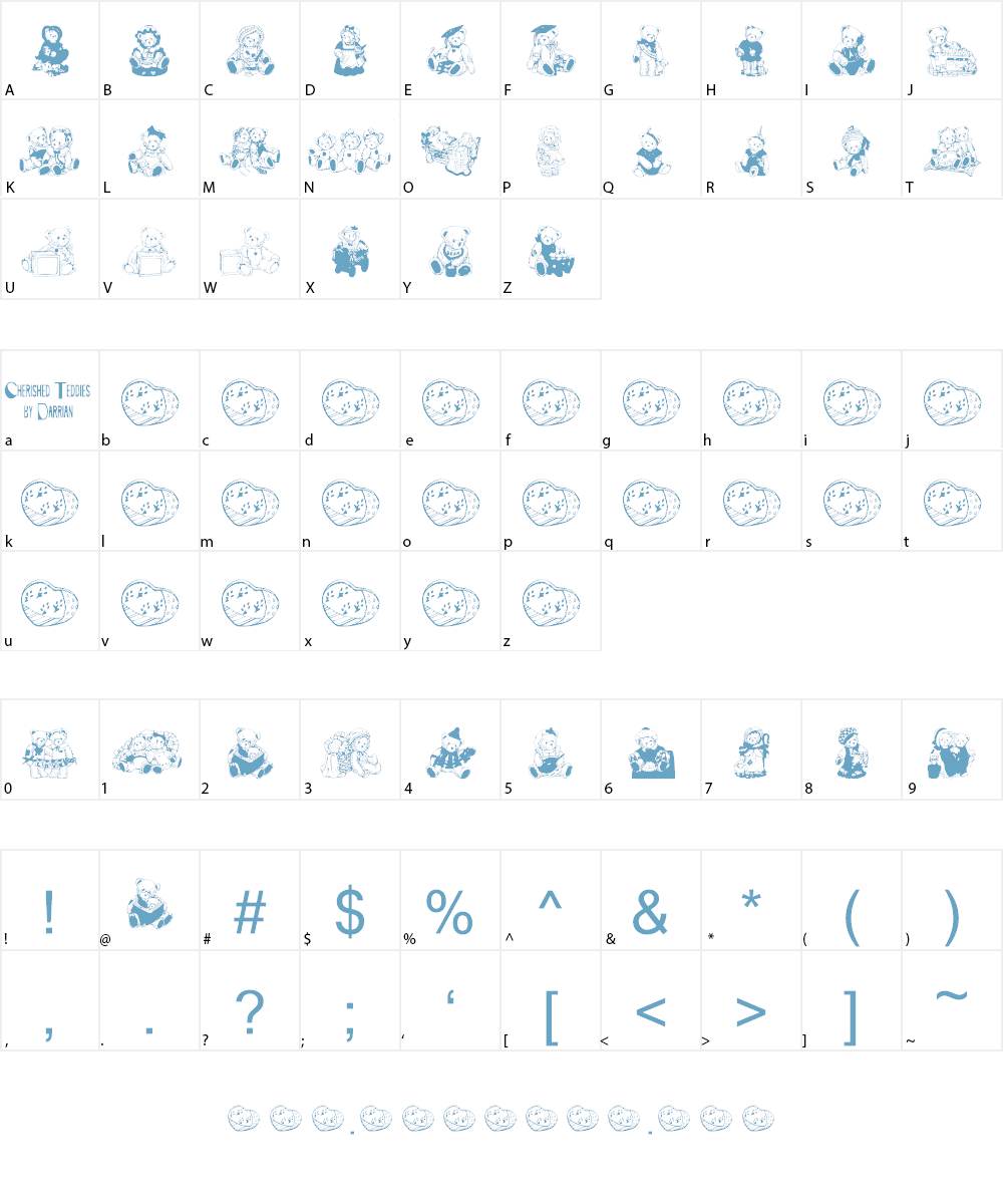Cherished Teddies Font Character